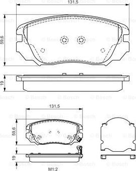 BOSCH 0 986 TB3 168 - Kit pastiglie freno, Freno a disco autozon.pro