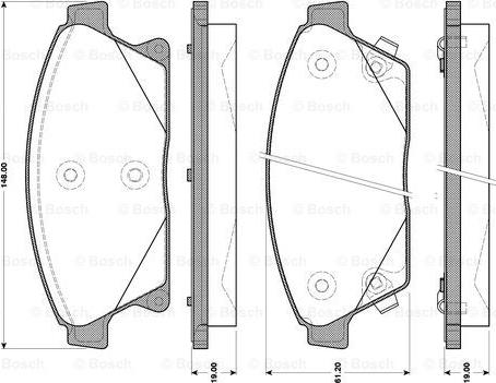 BOSCH 0 986 TB3 103 - Kit pastiglie freno, Freno a disco autozon.pro