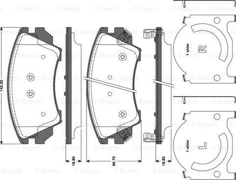 BOSCH 0 986 TB3 107 - Kit pastiglie freno, Freno a disco autozon.pro