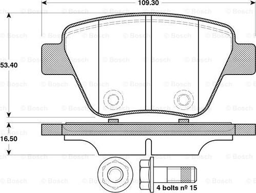 BOSCH 0 986 TB3 114 - Kit pastiglie freno, Freno a disco autozon.pro