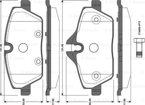 BOSCH 0 986 TB3 112 - Kit pastiglie freno, Freno a disco autozon.pro