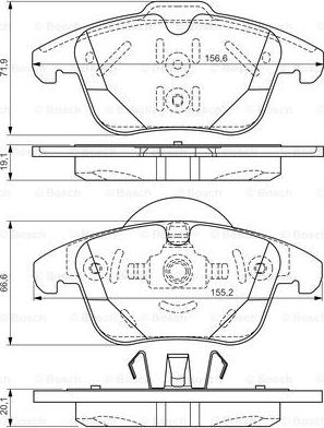 BOSCH 0 986 TB3 184 - Kit pastiglie freno, Freno a disco autozon.pro