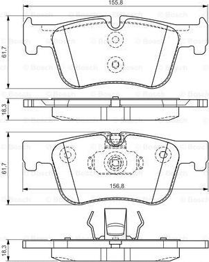 BOSCH 0 986 TB3 188 - Kit pastiglie freno, Freno a disco autozon.pro