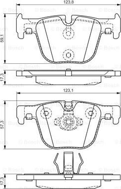 BOSCH 0 986 TB3 182 - Kit pastiglie freno, Freno a disco autozon.pro