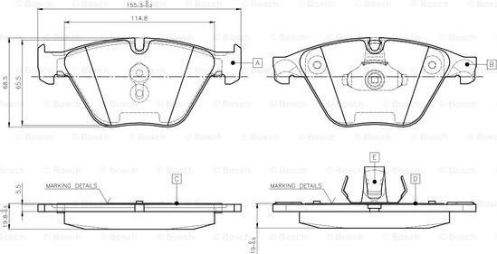 BOSCH 0 986 TB3 134 - Kit pastiglie freno, Freno a disco autozon.pro