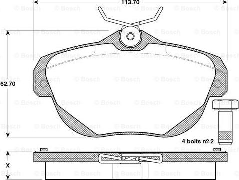 BOSCH 0 986 TB3 131 - Kit pastiglie freno, Freno a disco autozon.pro