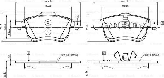 BOSCH 0 986 TB3 133 - Kit pastiglie freno, Freno a disco autozon.pro