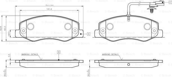 BOSCH 0 986 TB3 132 - Kit pastiglie freno, Freno a disco autozon.pro