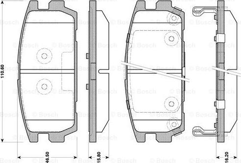 BOSCH 0 986 TB3 127 - Kit pastiglie freno, Freno a disco autozon.pro