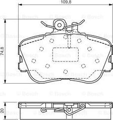 BOSCH 0 986 TB3 174 - Kit pastiglie freno, Freno a disco autozon.pro