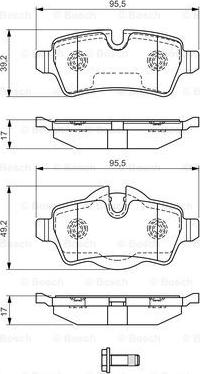 BOSCH 0 986 TB3 171 - Kit pastiglie freno, Freno a disco autozon.pro