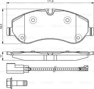 BOSCH 0 986 TB3 205 - Kit pastiglie freno, Freno a disco autozon.pro