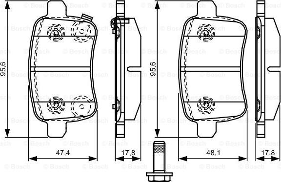 BOSCH 0 986 TB3 200 - Kit pastiglie freno, Freno a disco autozon.pro