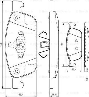 BOSCH 0 986 TB3 207 - Kit pastiglie freno, Freno a disco autozon.pro