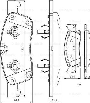 BOSCH 0 986 TB3 215 - Kit pastiglie freno, Freno a disco autozon.pro