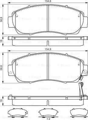 BOSCH 0 986 TB3 218 - Kit pastiglie freno, Freno a disco autozon.pro