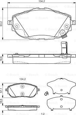 BOSCH 0 986 TB3 213 - Kit pastiglie freno, Freno a disco autozon.pro