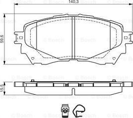 BOSCH 0 986 TB3 230 - Kit pastiglie freno, Freno a disco autozon.pro