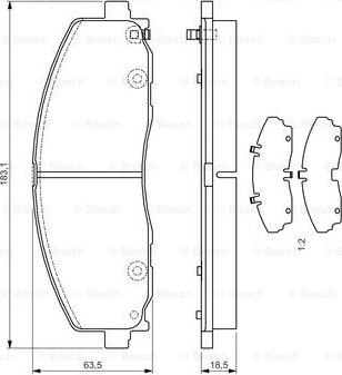 BOSCH 0 986 TB3 225 - Kit pastiglie freno, Freno a disco autozon.pro