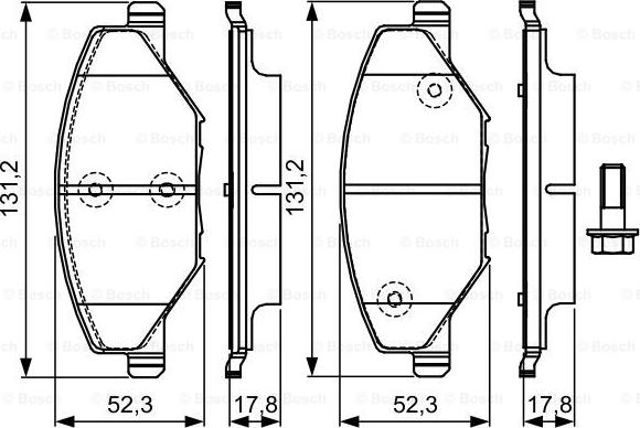 BOSCH 0 986 TB3 220 - Kit pastiglie freno, Freno a disco autozon.pro