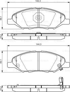 BOSCH 0 986 TB3 228 - Kit pastiglie freno, Freno a disco autozon.pro