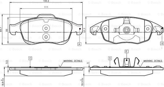 BOSCH 0 986 TB2 949 - Kit pastiglie freno, Freno a disco autozon.pro