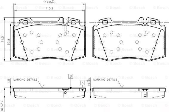 BOSCH 0 986 TB2 958 - Kit pastiglie freno, Freno a disco autozon.pro