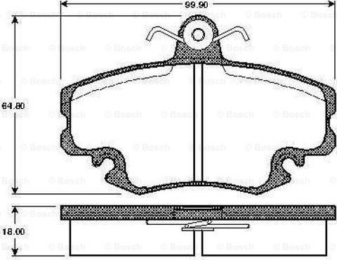 BOSCH 0 986 TB2 953 - Kit pastiglie freno, Freno a disco autozon.pro