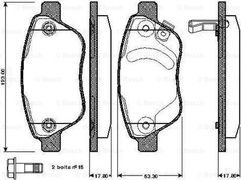 BOSCH 0 986 TB2 960 - Kit pastiglie freno, Freno a disco autozon.pro