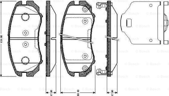 BOSCH 0 986 TB2 962 - Kit pastiglie freno, Freno a disco autozon.pro