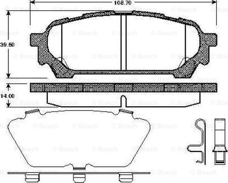 BOSCH 0 986 TB2 967 - Kit pastiglie freno, Freno a disco autozon.pro