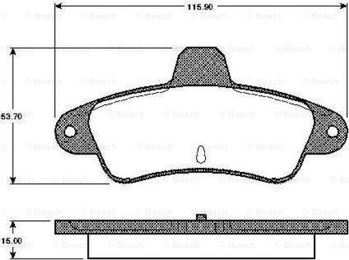 BOSCH 0 986 TB2 911 - Kit pastiglie freno, Freno a disco autozon.pro