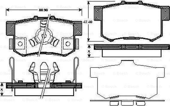 BOSCH 0 986 TB2 985 - Kit pastiglie freno, Freno a disco autozon.pro