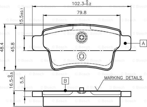 BOSCH 0 986 TB2 980 - Kit pastiglie freno, Freno a disco autozon.pro