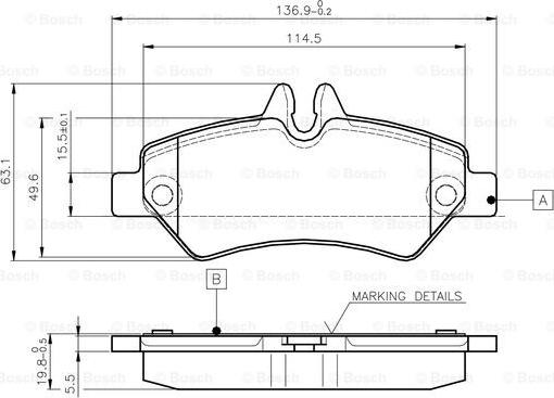 BOSCH 0 986 TB2 981 - Kit pastiglie freno, Freno a disco autozon.pro