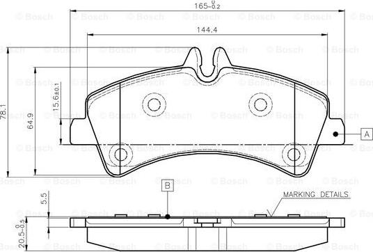 BOSCH 0 986 TB2 982 - Kit pastiglie freno, Freno a disco autozon.pro