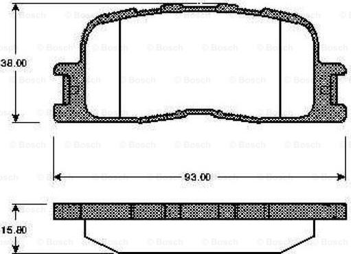 BOSCH 0 986 TB2 987 - Kit pastiglie freno, Freno a disco autozon.pro