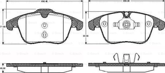 BOSCH 0 986 TB2 939 - Kit pastiglie freno, Freno a disco autozon.pro