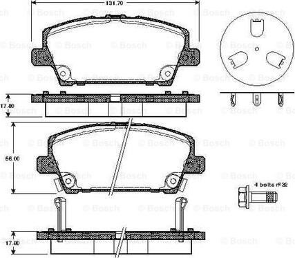 BOSCH 0 986 TB2 934 - Kit pastiglie freno, Freno a disco autozon.pro