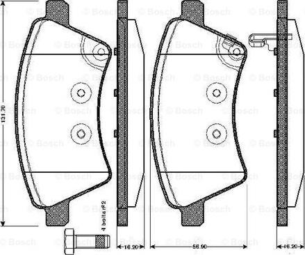 BOSCH 0 986 TB2 936 - Kit pastiglie freno, Freno a disco autozon.pro