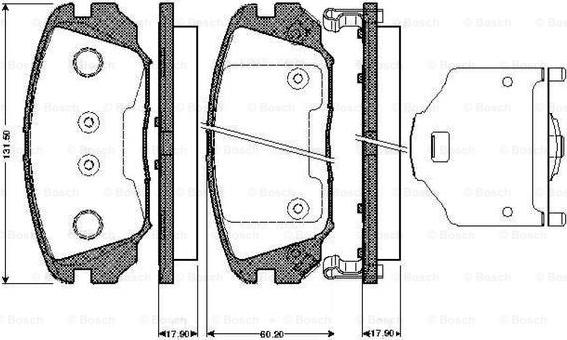 BOSCH 0 986 TB2 933 - Kit pastiglie freno, Freno a disco autozon.pro