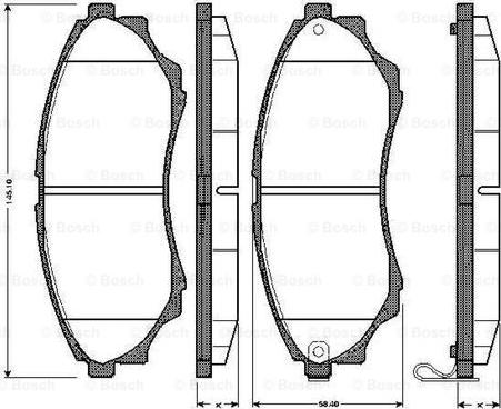 BOSCH 0 986 TB2 925 - Kit pastiglie freno, Freno a disco autozon.pro