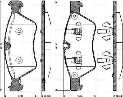 BOSCH 0 986 TB2 928 - Kit pastiglie freno, Freno a disco autozon.pro