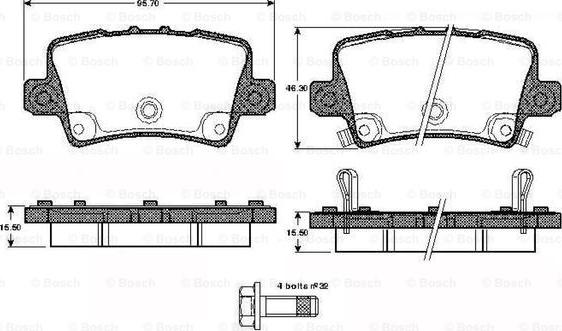 BOSCH 0 986 TB2 974 - Kit pastiglie freno, Freno a disco autozon.pro