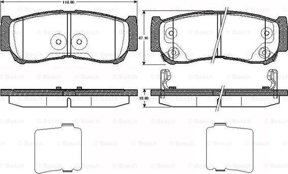 BOSCH 0 986 TB2 978 - Kit pastiglie freno, Freno a disco autozon.pro