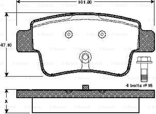 BOSCH 0 986 TB2 973 - Kit pastiglie freno, Freno a disco autozon.pro