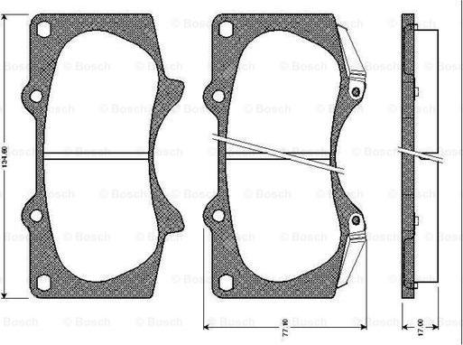 BOSCH 0 986 TB2 449 - Kit pastiglie freno, Freno a disco autozon.pro