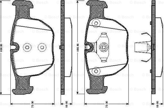 BOSCH 0 986 TB2 444 - Kit pastiglie freno, Freno a disco autozon.pro