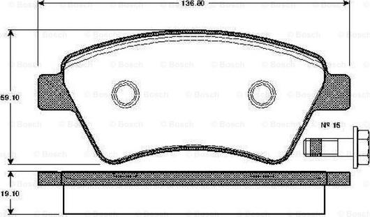 BOSCH 0 986 TB2 441 - Kit pastiglie freno, Freno a disco autozon.pro