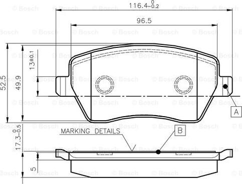 BOSCH 0 986 TB2 448 - Kit pastiglie freno, Freno a disco autozon.pro